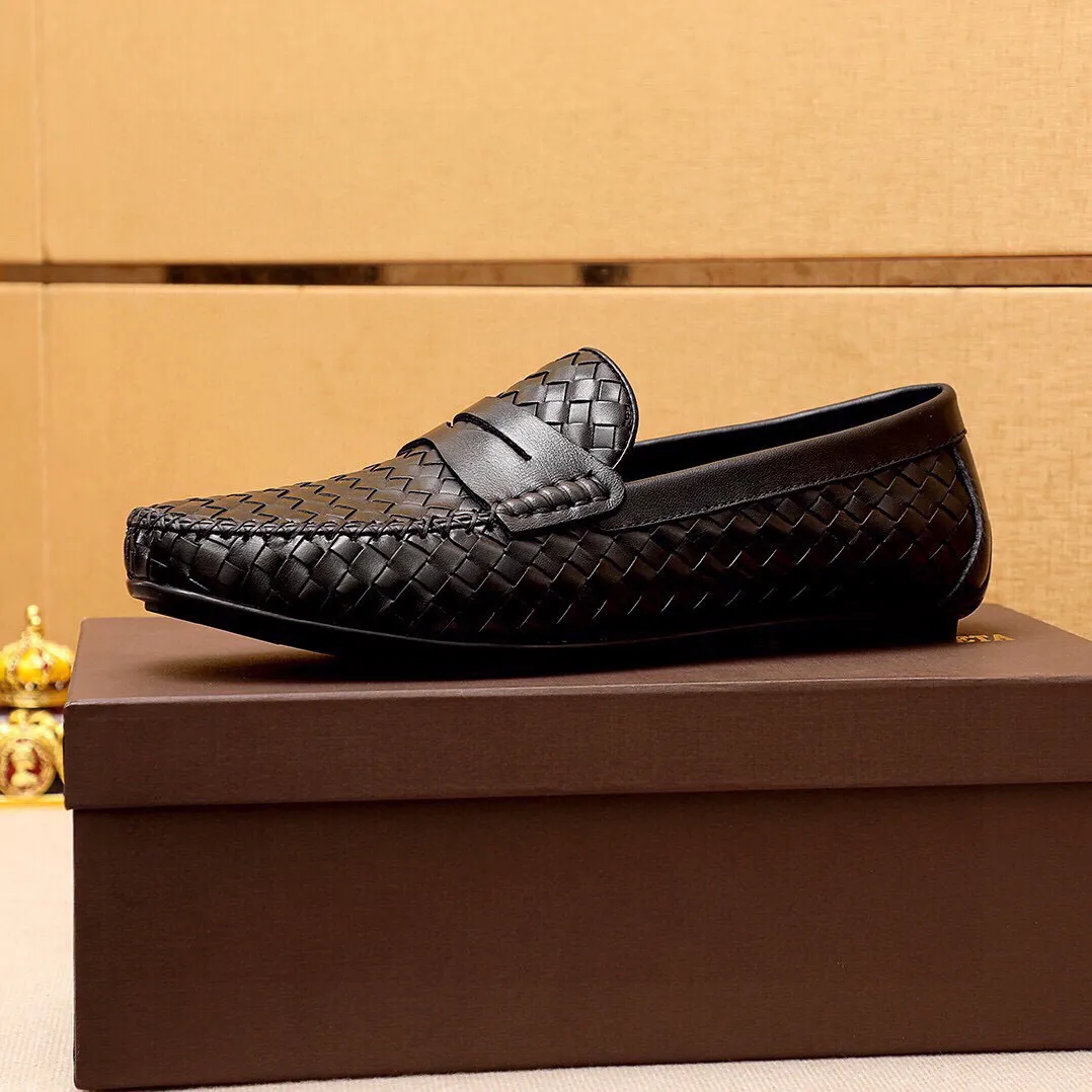 Men's shoes 💰: 500 💐BV men's slip-on shoes® [BOTTEGA VENETA] official website counter new model, one-to-one mold opening ⚠Italian calfskin ➕Hand-woven ➕Cow leather lining. Driving slip-ons, available at counters, sizes 38～44 (45🉑️customized)